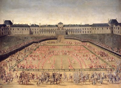 Carosello dato per Luigi XIV nel cortile del Palazzo delle Tuileries, 5 giugno 1662 da French School